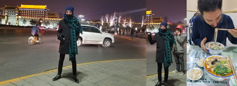Io davanti la Cinta Muraria di Xi'an