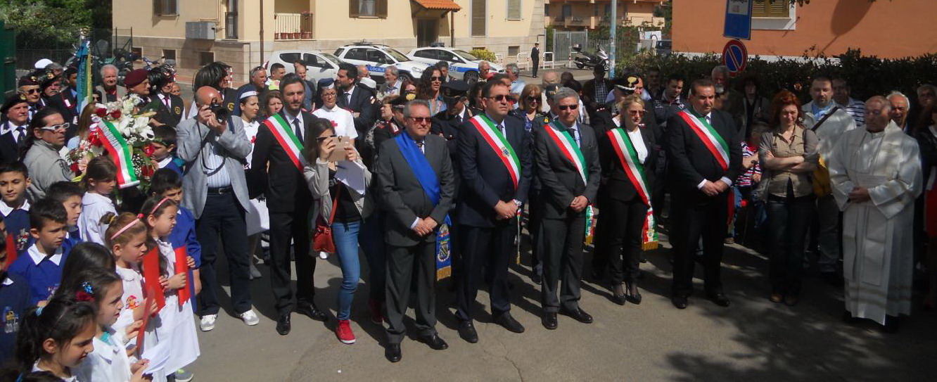 I sindaci di Aprilia, Lanuvio e comuni limitrofi durante la cerimonia