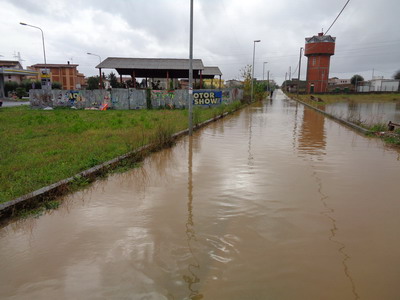 Via Tufello allagata