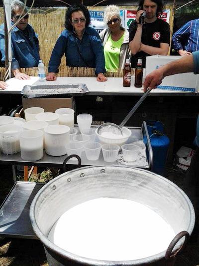 Studio l'azione prima di iniziare le riprese del laboratorio di produzione del formaggio
