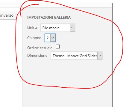 05 impostazioni galleria